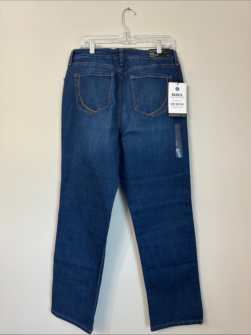 Bandolino Straight Leg Jeans in Dark Blue - Picture 5 of 6